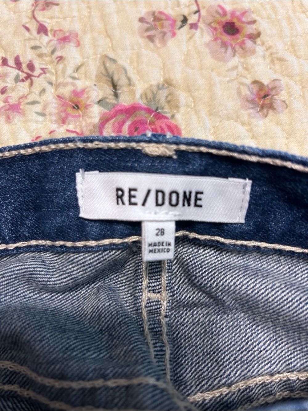 Re/Done Blue Denim High Rise Jeans
